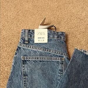 Zara Denim Wide Leg Pants